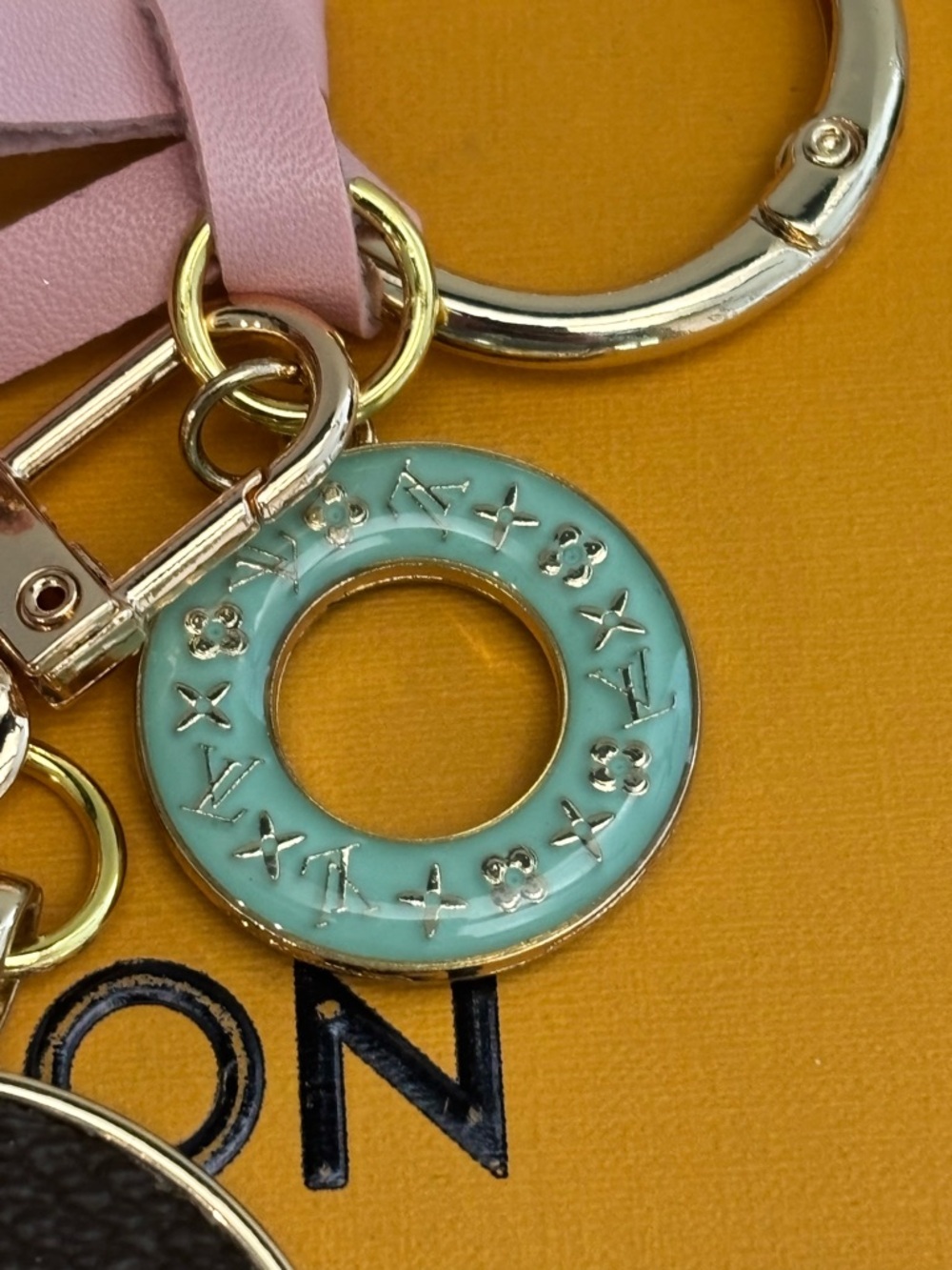Louis Vuitton Bag Charm, Star, tassel, LV disc & LV Zipper Pull Upcycled 7 in - Picture 3 of 5